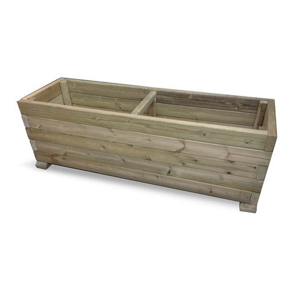 Multi Pack of 3 - Super Heavy Duty Veg Trough Planter - Timber - L60 x W180 x H50 cm - Fully Assembled | Brown