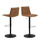image 1 of Kimmy Bar Stool with  Brown Fabric in Set of 2