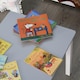 image 9 of HOMCOM Kids Table and 2 Chairs Set 3 Pieces Toddler Multi-usage Desk Indoor Grey Grey