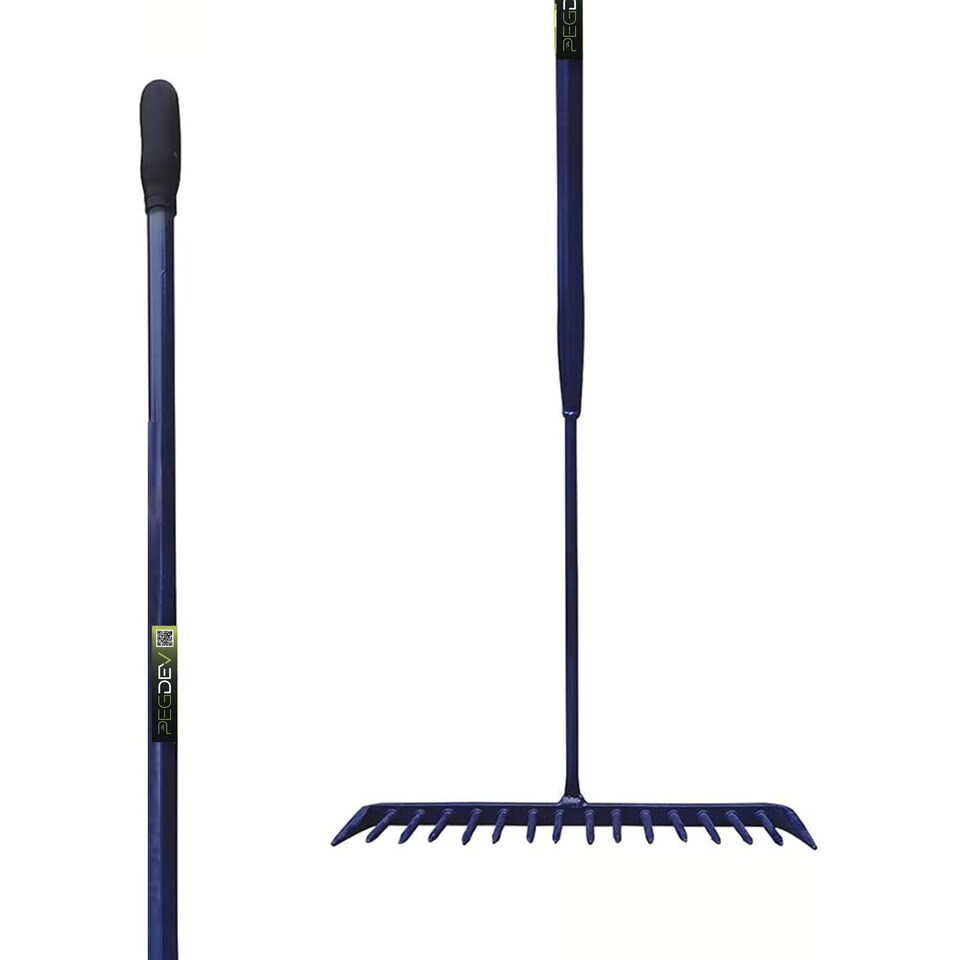 image 1 of Pegdev Tarmac Rake Tubular All Steel 16 Tooth 1800mm Heavy Duty