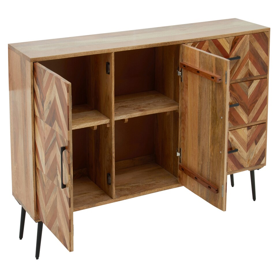 image 1 of Interiors by Premier Two Door Mango Wood Sideboard Brown