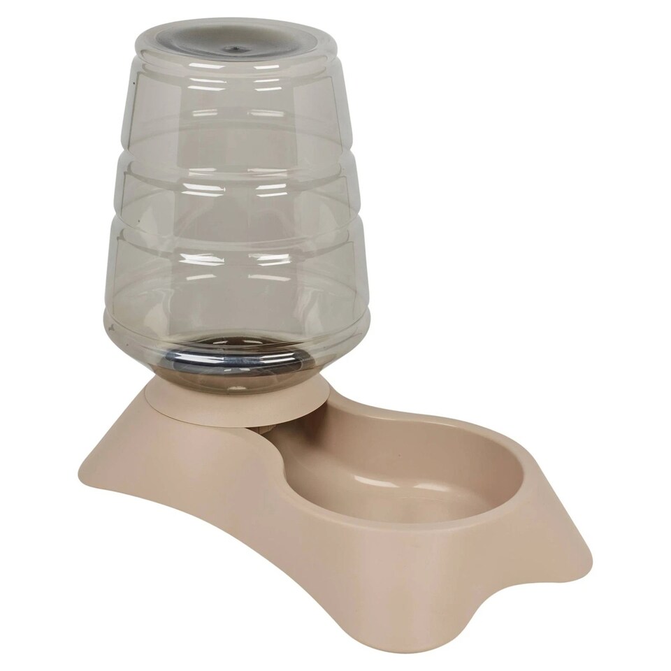 image 1 of Cat Dog Pet Feeder Automatic Water Dispenser Fountain Drinks Drinking Bowl Dish | Brown | Grey & Brown | 5.8 Litre | 1