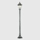 image 1 of ValueLights Black and Silver 1.2m Outdoor Bollard Light with 6W Warm White Bulb Black