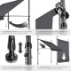 image 5 of Awning with hand crank - pressure fitted , height adjustable | Black | black/grey | 150 x 180 cm | 1