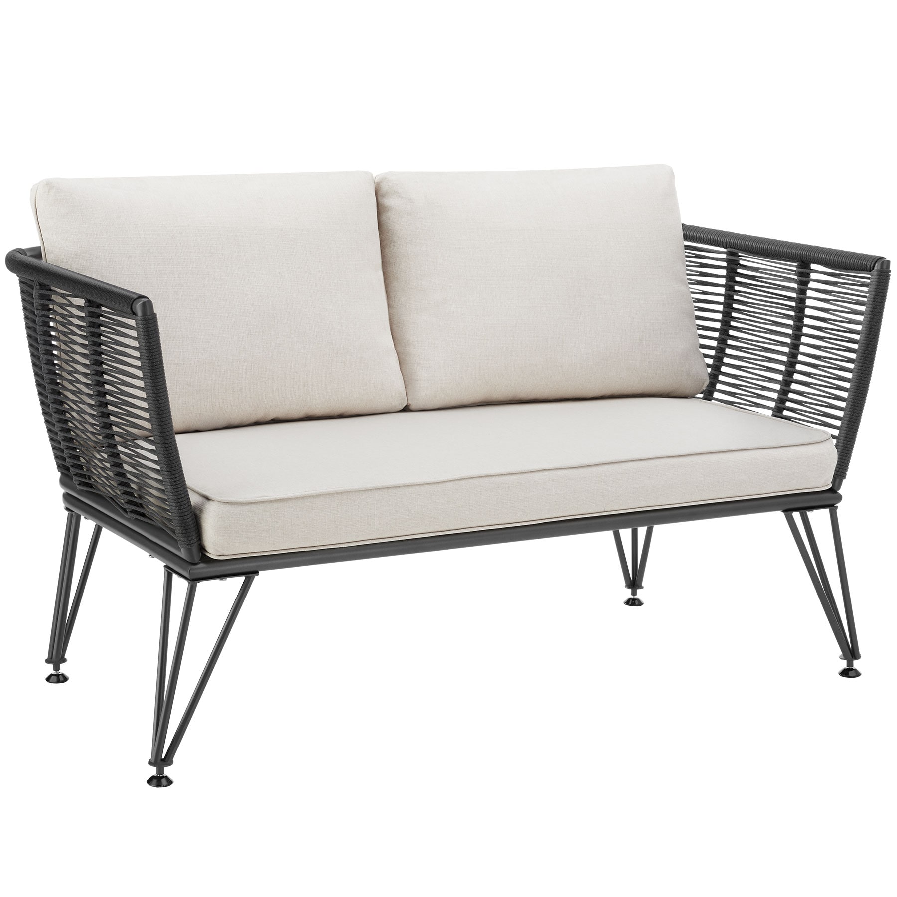 Garden Sofa Sundo - polyrattan, 8 cm thick seat cushion, removable cushion covers