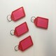 image 4 of Pack of 50 Large Red Identity Tag Key Rings - Sliding Fob Keyrings Coloured