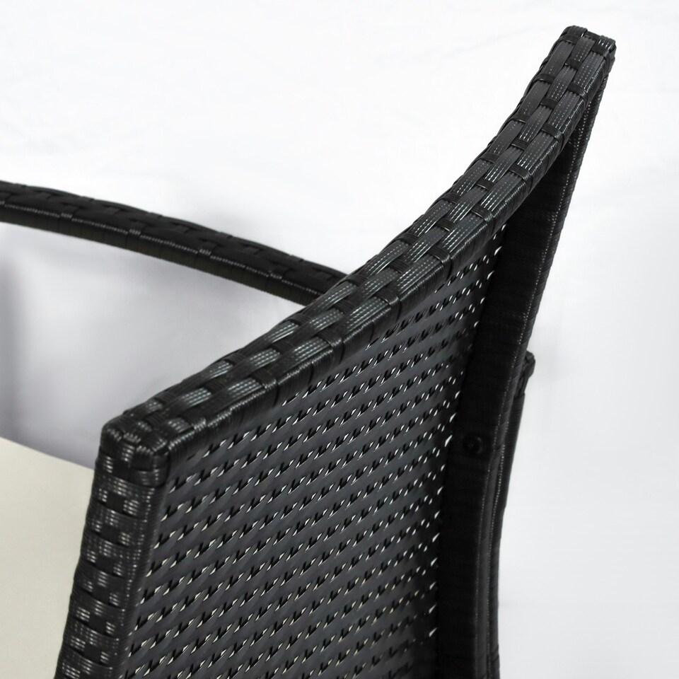 image 1 of Outsunny Rattan Sofa Set Garden Furniture Outdoor Patio Wicker Weave Chair Table