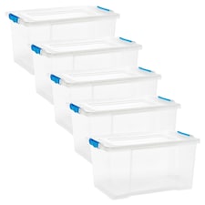 Medium Under Bed Clear Storage Box | Clear | 5