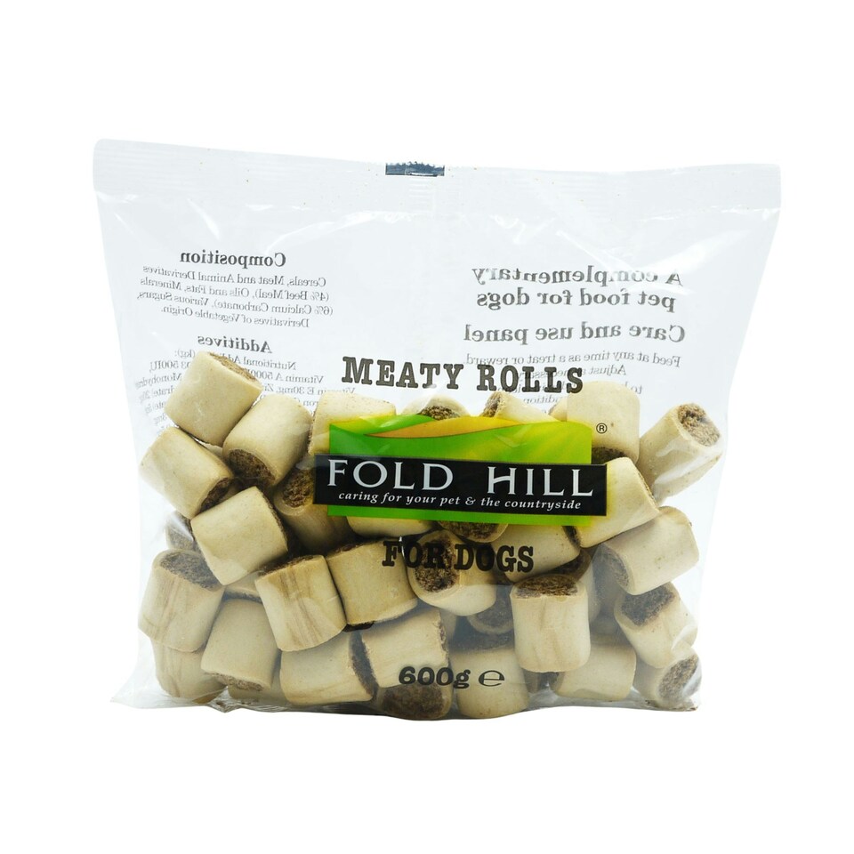 16 X Fold Hill Dog Meaty Rolls 600gm