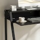image 8 of HOMCOM 2-Tier Storage Computer Workstation with Shelf, Metal Frame Black