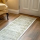 image 2 of KUKOON Green Vintage Style Floral Hallway Runner Rug 60cm x 240cm | Green