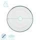 image 3 of Argon Tableware White Enamel Side Plates - 20cm - Green - Pack of 6 Green