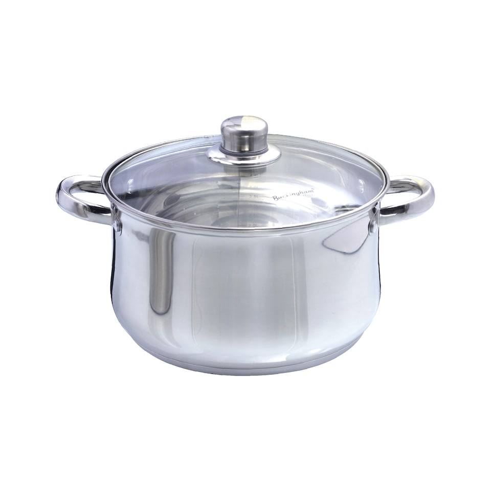 image 1 of Buckingham Stainless Steel Casserole Dish Premium Induction Compatible 28 cm , 9.5 Litres | Silver | 1
