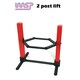 image 1 of Slot Car Garage Pit Scenery Post Lift Red 1:32 Scale Slot Car Track Scenery Wasp