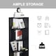 image 4 of HOMCOM 4 Tier Wood Corner Shelf  Unit Freestanding Fan Bookshelf Plants Stand