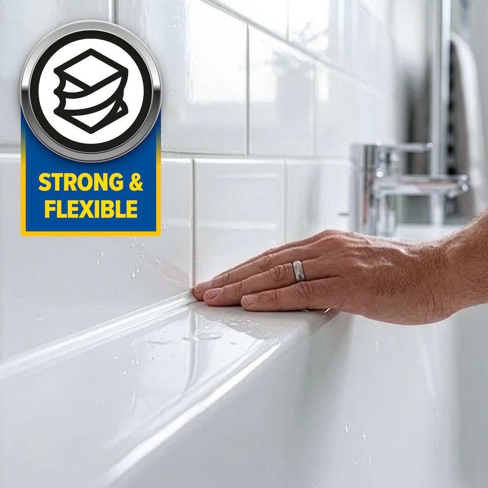 image 1 of Dryzone Anti-Mould Premium Silicone Sealant Clear 310ml x 4 Pack - Low-Odour, Low VOC for Bathroom, Kitchen, Window, Sink