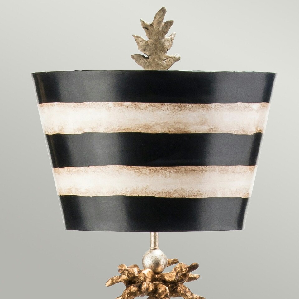 image 1 of South Beach 1 Light Floor Lamp Black, Gold, E27