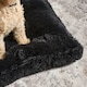 image 3 of OHS Soft Cosy Warm Fluffy Pet Dog Cat Large Cushioned Plump Plush Mat, 80x60cm Black | L