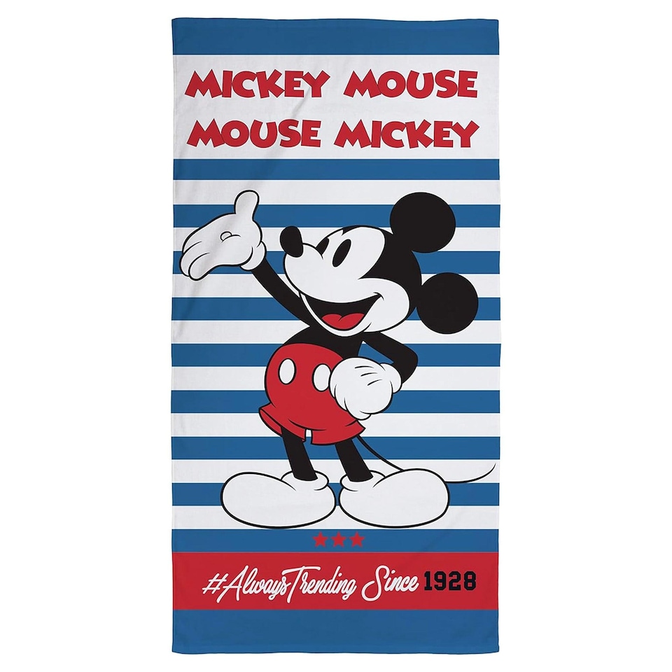 image 1 of Disney Mickey Mouse Towel | Multi | Multicoloured | One Size | 1