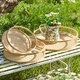 image 1 of Set of 3 Bamboo Nesting Trays N/A