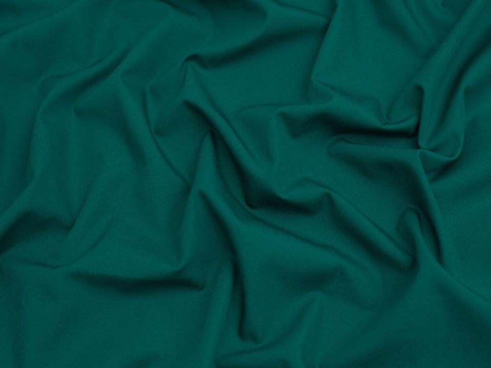 Turquoise Organic 100% Cotton Poplin Fabric for Dressmaking, Quilting, 145cm / 57" Wide - per metre