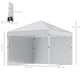 image 5 of Outsunny 3x3 (M) Pop Up Gazebo Party Tent w/ 2 Sidewalls, Weight Bags, White