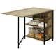 image 7 of SoBuy Modern Industrial Folding Dining Table with 3 Shelves, Light Oak, 70.9x23.6x30.3 inches, 22.4 kg - FWT62-N