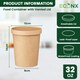 image 4 of ECONX 32oz Kraft Disposable Paper Soup Cups Food Containers with Lids Takeaway Tubs 100pc