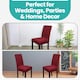 image 10 of Velvet Stretch Chair Covers, Spandex Dining Chair Slipcovers