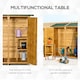 image 3 of Outsunny Garden Storage Shed Tool Organizer, 140x75x157cm, Natural