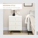 image 4 of HOMCOM 3 Drawer Dresser, Chest of Drawers Storage Cabinet, White