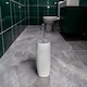 image 2 of Ripple White Textured 4 Piece Bathroom Accessory Set | White | White | 1