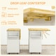 image 5 of HOMCOM Drop-Leaf Kitchen Island on Wheels Utility Storage Cart with Drawers