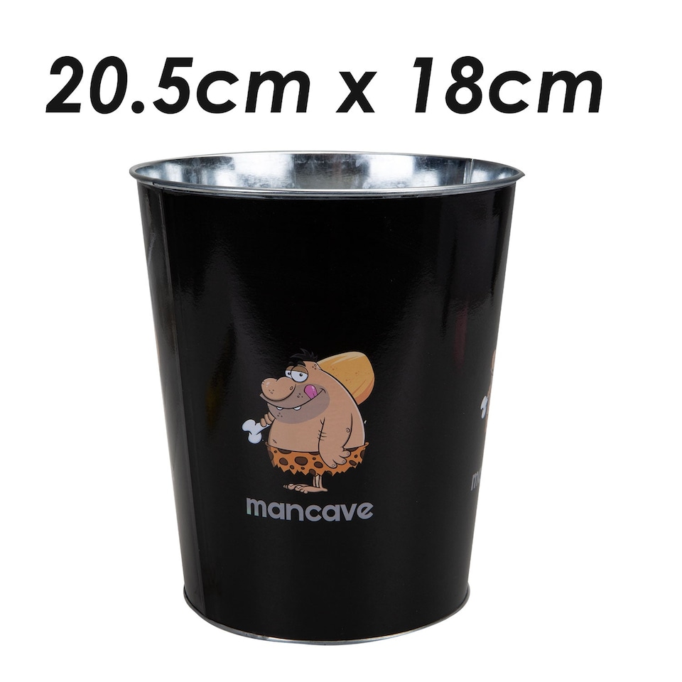 image 1 of PMS Man Cave Waste Bin Best Dad Ever Fathers Day Gift Black