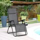 image 2 of Outsunny Zero Gravity Chair Adjustable Patio Lounge w/ Cup Holder Light Grey