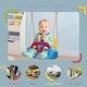 image 6 of Outsunny Swing Seat for Toddler, 3 in 1 Baby Swing with Seat Belt, Adjustable Ropes for Indoor, Outdoor, Playground, Garden, Seat Only, Light Blue | Blue | Sky Blue