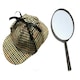 image 1 of 2 Piece Detective Set - Hat & Magnifying Glass Brown | One Size