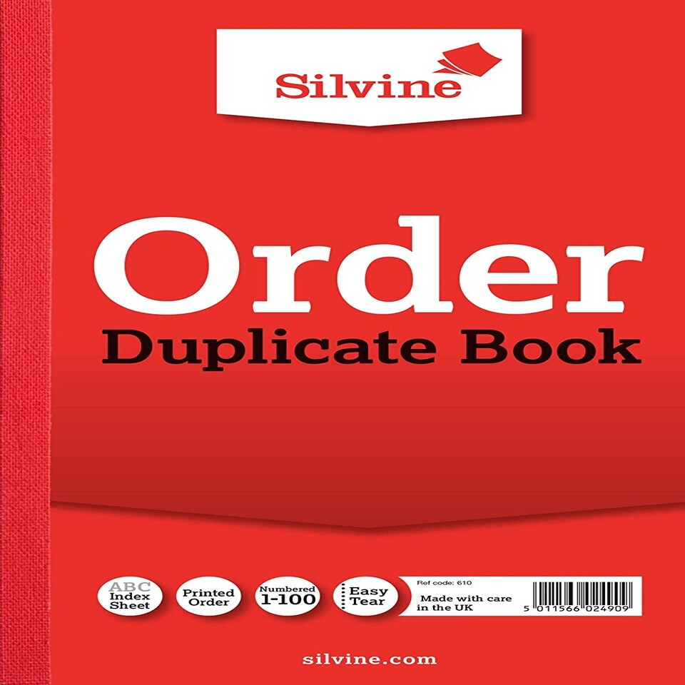 image 1 of Duplicate Order Book 8.25"x5" (210 x 127mm)