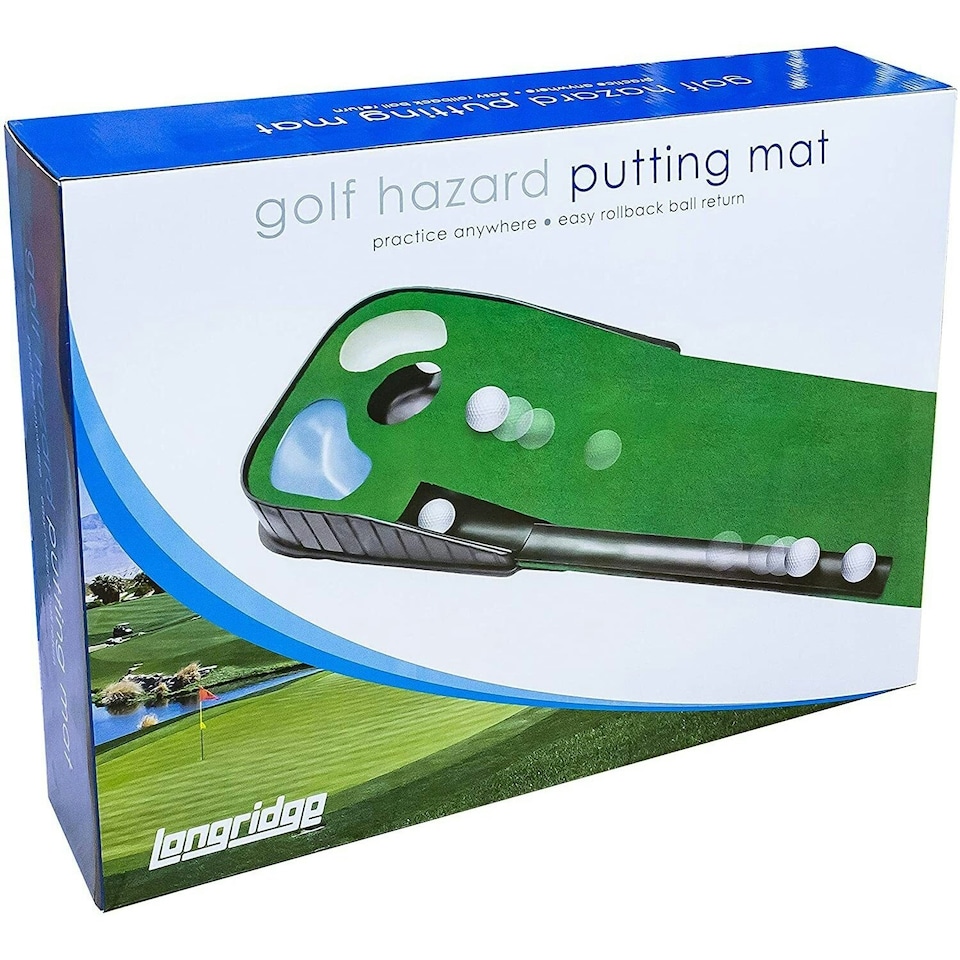 image 1 of Longridge Putting Training Mat - Green/Black - One Size