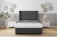 image 1 of Sloomy Melbourne Graphite Dumfries Divan Bed With Mattress No Drawers With 54" Wingback Headboard & 12" Matching Footboard 3' Single | Grey | Graphite | Single | 1