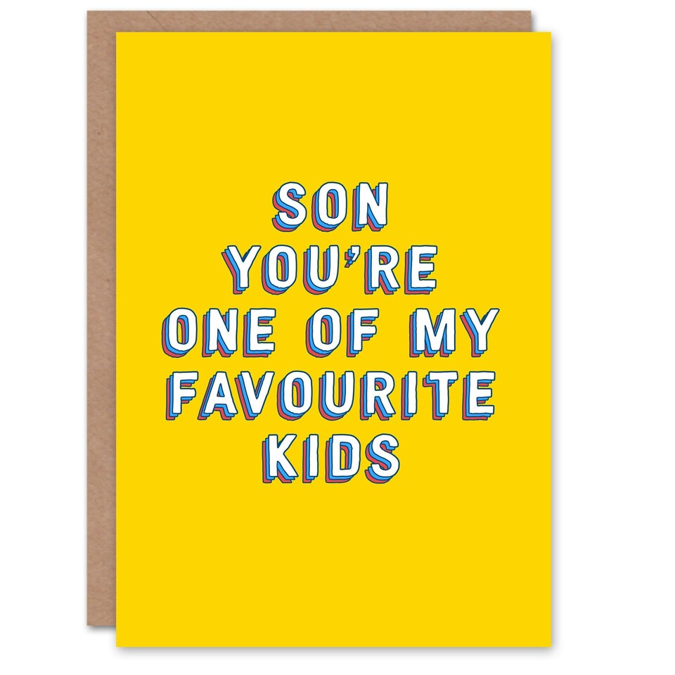 image 1 of One Favourite Kids Son Fun Humour Joke Funny Birthday Card
