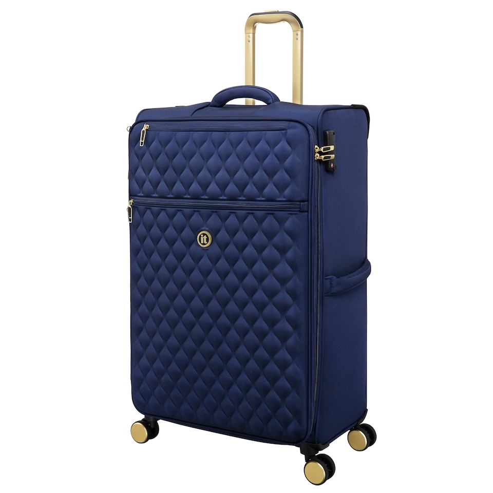 image 1 of IT Luggage Glimmering Ocean Cavern Expandable Medium Suitcase with TSA Lock Blue | Medium