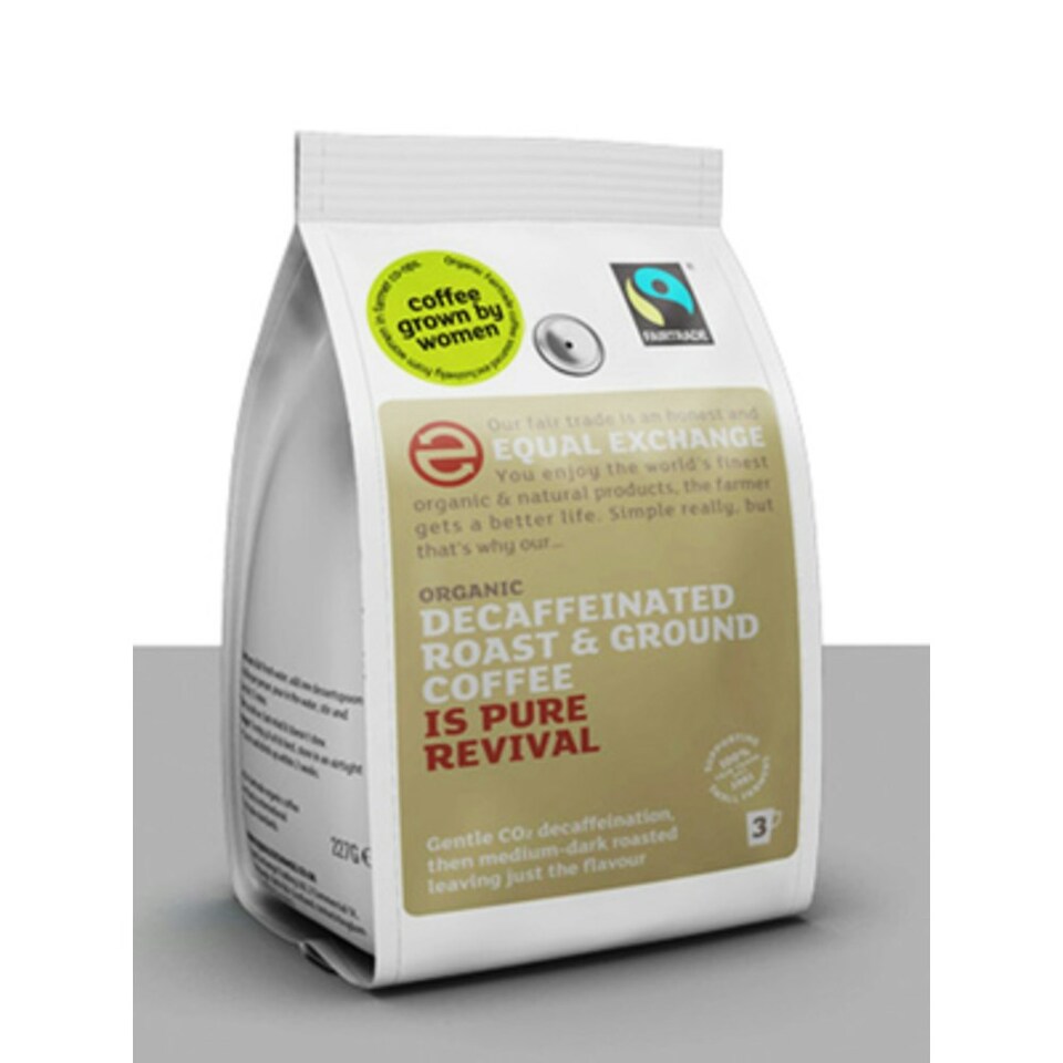 Organic Decaffeinated Fresh Ground Coffee 200g (Equal Exchange)