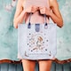 image 5 of Signare Foldable Handbag - Alice in Wonderland Nothing But Cards Blue