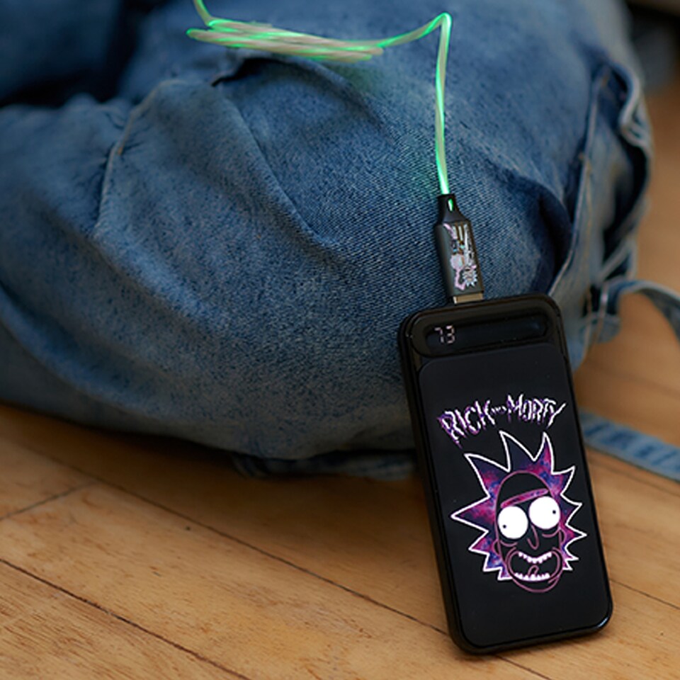 image 1 of Lazerbuilt Official Rick & Morty LED Power Bank 10000 mAh
