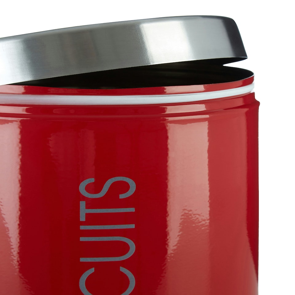 image 1 of Maison by Premier Red Enamel Biscuit Canister