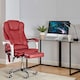 image 9 of Neo Office Chair Brown Faux Leather with Massage Function & Footrest | Red