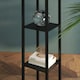 image 8 of HOMCOM Floor Lamp Reading Lamp with 3-Tier Storage Shelf for Home Office, Black