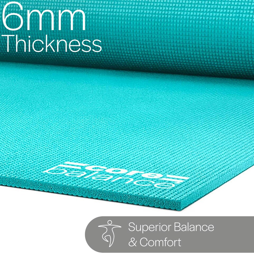 image 1 of Non Slip Yoga Mat (6mm Thick) - Green
