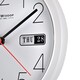 image 2 of Hometime Day/Date Wall Clk-White Case/White Dial 8.5"Rnd +B White